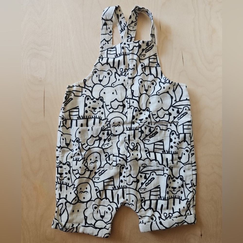 Hanna Anderson 6-12m Animal Print Baby Romper